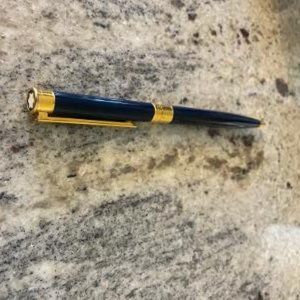 Mont Blanc Blue and Gold pen